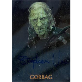 Lord of the Rings Stephen Ure Gorbag Autographed Card (2004 Topps) (Reed Buy)