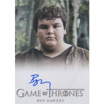 Game of Thrones Season 6 Ben Hawkey Hot Pie Autographed Card (2014 Rittenhouse) (Reed Buy)