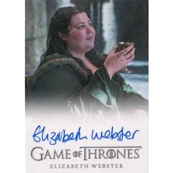 Game of Thrones Season 5 Elizabeth Webster Walda Bolton Autographed Card (2015 Rittenhouse) (Reed Buy)