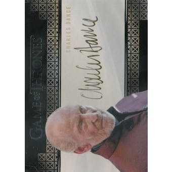 Game of Thrones Valyrian Steel Charles Dance Tywin Lannister Autographed Card (2017 Rittenhouse) (Reed Buy)