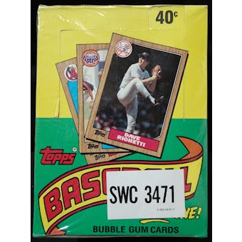 1987 Topps Baseball Wax Box (Factory Sealed) (Reed Buy)