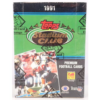 1991 Topps Stadium Club Football Wax Box (BBCE) (FASC) (Reed Buy)