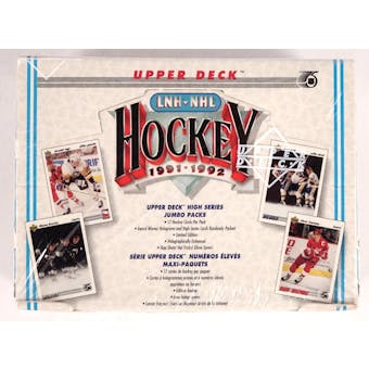 1991/92 Upper Deck High Series Hockey French Jumbo Box (Reed Buy)