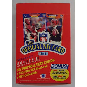1989 Pro Set Series 2 Football Wax Box (Reed Buy)