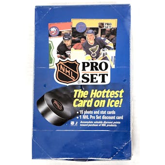 1990/91 Pro Set Series 1 French Hockey Wax Box (Reed Buy)