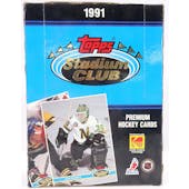 1991/92 Topps Stadium Club Hockey Hobby Box (Reed Buy)