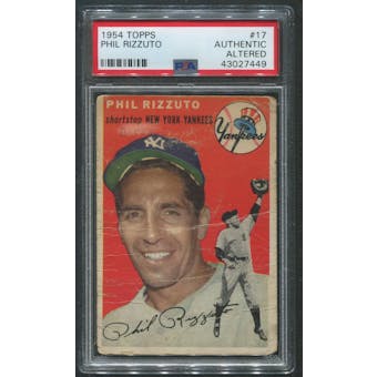 1954 Topps Baseball #17 Phil Rizzuto PSA Authentic (Altered)