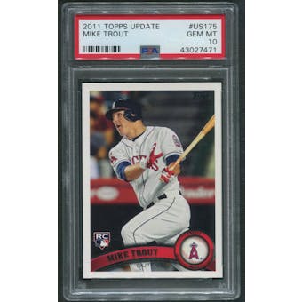 2011 Topps Update Baseball #US175 Mike Trout Rookie PSA 10 (GEM MT)