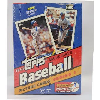 1993 Topps Series 1 Baseball Hobby Box (Reed Buy)