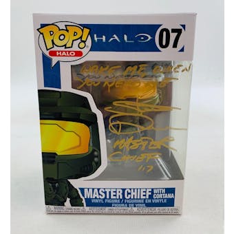 Halo Master Chief Funko POP Autographed by Steve Downes "Wake Me, When You Need Me"