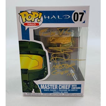 Halo Master Chief Funko POP Autographed by Steve Downes "Finish The Fight"