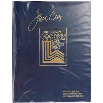 Jim Craig Autographed Miracle On Ice 1980 Lake Placid Olympics Official Results Book (Blue)