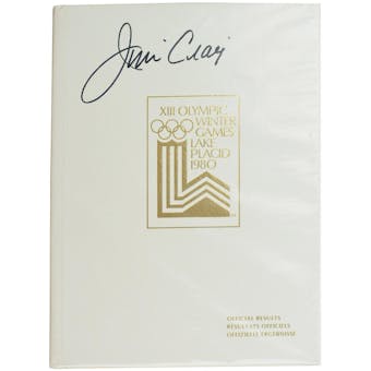 Jim Craig Autographed Miracle On Ice 1980 Lake Placid Olympics Official Results Book (White)