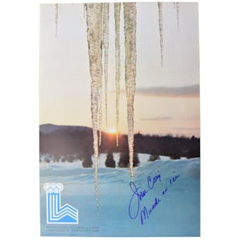 Jim Craig Autographed Miracle On Ice 1980 Lake Placid Olympics Icicle Poster (w/ Miracle On Ice)