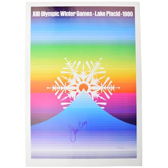 Jim Craig Autographed Miracle On Ice 1980 Lake Placid Olympics Snowflake Poster