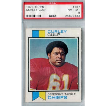 1973 Topps Football #167 Curley Culp RC PSA 8 (NM-MT) *3433 (Reed Buy)