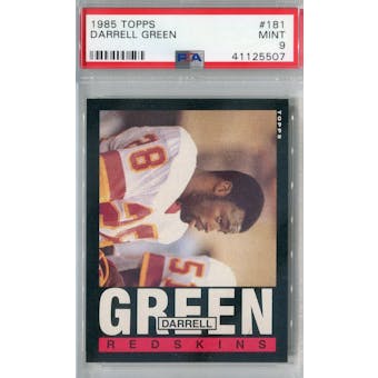 1985 Topps Football #181 Darrell Green PSA 9 (Mint) *5507 (Reed Buy)