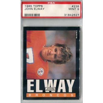1985 Topps Football #238 John Elway PSA 9 (Mint) *2627 (Reed Buy)