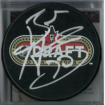Braden Holtby Autographed 2008 NHL Draft Hockey Puck (JSA COA)
