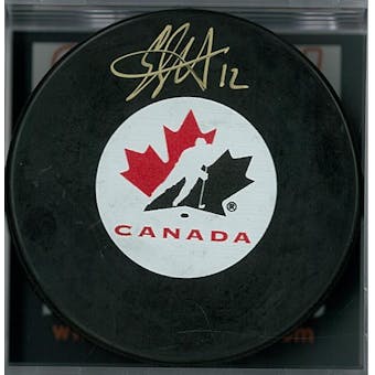 Eric Staal Autographed Canada Hockey Puck (DACW COA)