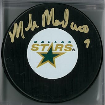 Mike Modano Autographed Dallas Stars Hockey Puck (Frozen Pond COA)