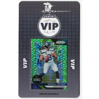 2019 Panini National VIP Party Event Badge Russell Wilson 1/1 Prizm