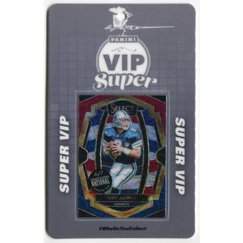 2019 Panini National Super VIP Party Event Badge Troy Aikman 1/1 Select