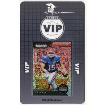 2019 Panini National VIP Party Event Badge Tim Tebow 1/1 Prizm