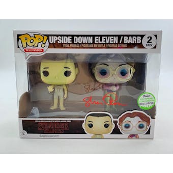 Stranger Things Upside Down Eleven & Barb Exclusive Funko POP Autographed by Shannon Purser