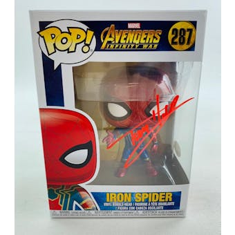 Marvel Avengers Infinity War Iron Spider-Man Funko POP Autographed by Tom Holland