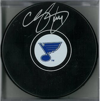 Chris Pronger Autographed St Louis Blues Hockey Puck (AJSW COA)