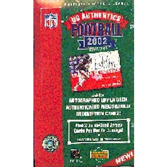 2002 Upper Deck Authentics Football Hobby Box