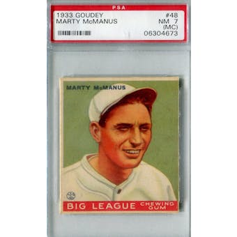 1933 Goudey Baseball #48 Marty McManus PSA 7MC (NM) *4673 (Reed Buy)
