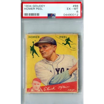 1934 Goudey Baseball #88 Homer Peel PSA 6 (EX-MT) *0012 (Reed Buy)