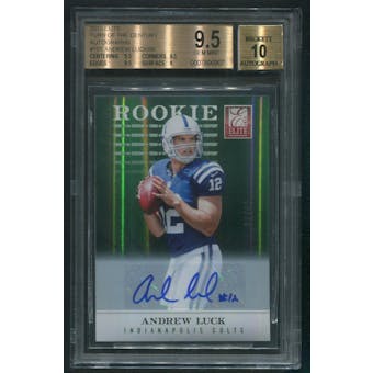 2012 Elite #101 Andrew Luck Turn of the Century Rookie Auto #08/99 BGS 9.5 (GEM MINT)