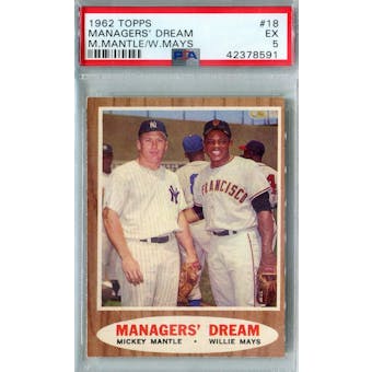 1962 Topps Baseball #18 Managers' Dream PSA 5 (EX) *8591 (Reed Buy)