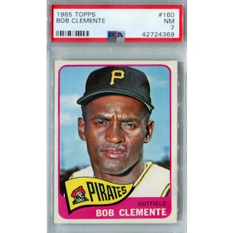 1965 Topps Baseball #160 Roberto Clemente PSA 7 (NM) *4369 (Reed Buy)