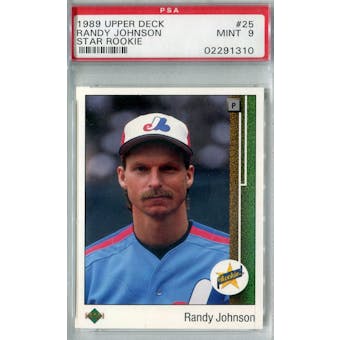 1989 Upper Deck Baseball #25 Randy Johnson RC PSA 9 (Mint) *1310 (Reed Buy)