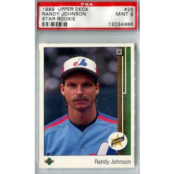 1989 Upper Deck Baseball #25 Randy Johnson RC PSA 9 (Mint) *4986 (Reed Buy)