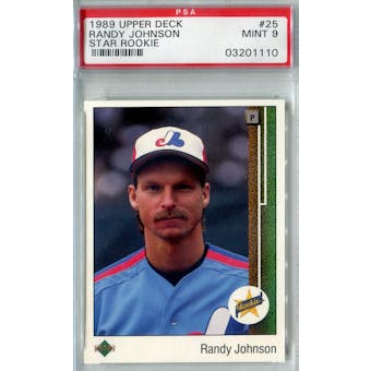 1989 Upper Deck Baseball #25 Randy Johnson RC PSA 9 (Mint) *1110 (Reed Buy)