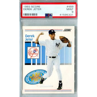1993 Score Baseball #489 Derek Jeter RC PSA 9 (Mint) *5331 (Reed Buy)