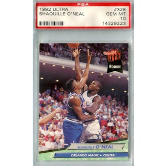 1992/93 Ultra Basketball #328 Shaquille O'Neal RC PSA 10 (Gem Mint) *9223 (Reed Buy)