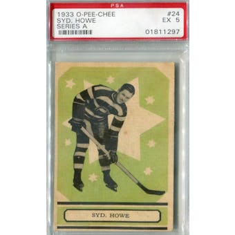 1933 O-Pee-Chee Hockey #24 Syd. Howe Series A PSA 5 (EX) *1297 (Reed Buy)