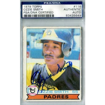 1979 Topps Baseball #116 Ozzie Smith RC PSA Blue Label Auto *5649 (Reed Buy)