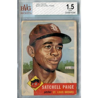 1953 Topps Baseball #220 Satchel Paige BVG 1.5 (Fair) *8388 (Reed Buy)