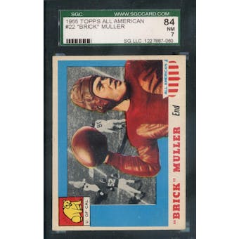 1955 Topps All-American Football #22 Brick Muller SGC 84 (NM) *7060 (Reed Buy)