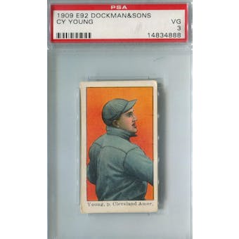 1909 E92 Dockman & Sons Baseball Cy Young PSA 3 (VG) *4888 (Reed Buy)