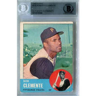 1963 Topps Baseball #540 Roberto Clemente BGS AUTH Auto *8344 (Reed Buy)
