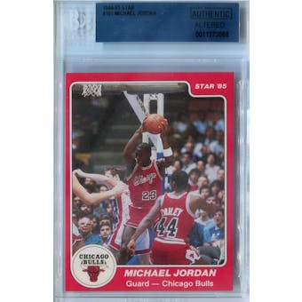 1984/85 Star Basketball #101 Michael Jordan BGS AUTH Altered *3058 (Reed Buy)