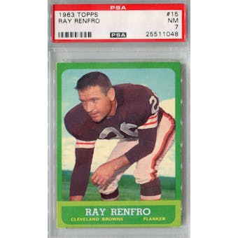 1963 Topps Football #15 Ray Renfro PSA 7 (NM) *1048 (Reed Buy)